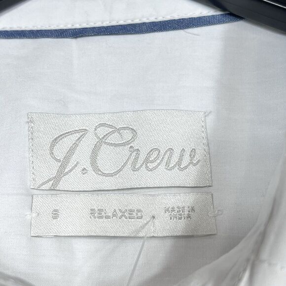 J CREW Dress Womens Size Small White Dress Collared Cotton Front Tie Buttons - Picture 12 of 14